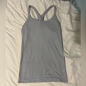 Lululemon Ebb to Street blue tank top